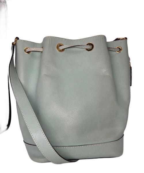 CELINE（セリーヌ）CELINE (セリーヌ) 巾着 ショルダー バッグ エメラルドグリーン サイズ:サイズ詳細参照の古着・服飾アイテム