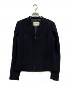 Paul Stuartポールスチュアート）の古着「ノーカラージャケット」｜ブラック