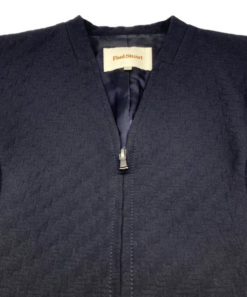 Paul Stuart（ポールスチュアート）Paul Stuart (ポールスチュアート) ノーカラージャケット ブラック サイズ:8の古着・服飾アイテム
