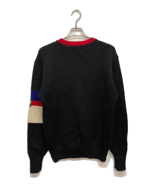 POLO RALPH LAUREN（ポロ・ラルフローレン）POLO RALPH LAUREN (ポロ・ラルフローレン) ラインニット ブラック サイズ:Ｍの古着・服飾アイテム