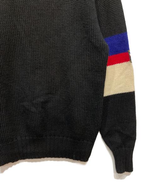 POLO RALPH LAUREN（ポロ・ラルフローレン）POLO RALPH LAUREN (ポロ・ラルフローレン) ラインニット ブラック サイズ:Ｍの古着・服飾アイテム