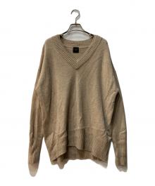Spick and Span（スピック＆スパン）の古着「ウールカシミヤ Vネックニット」｜ベージュ