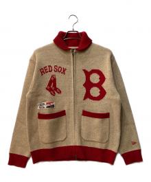 New Era×BOSTON RED SOX（ニューエラ×ボストン レッドソックス）の古着「Field of Rye Cowichan Cardigan」｜ベージュ