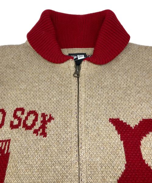 New Era（ニューエラ）New Era (ニューエラ) BOSTON RED SOX (ボストン レッドソックス) Field of Rye Cowichan Cardigan ベージュ サイズ:xsの古着・服飾アイテム