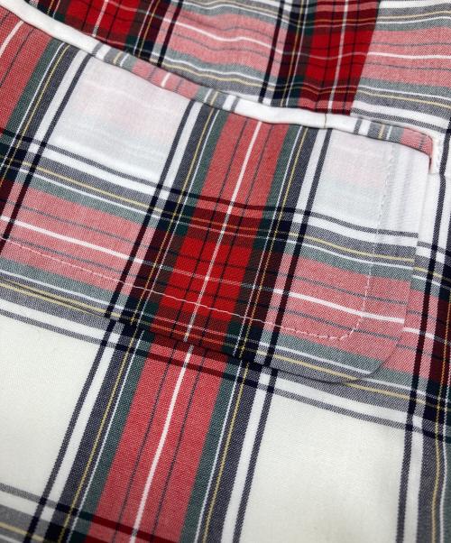 COMME des GARCONS GIRL（コムデギャルソンガール）COMME des GARCONS GIRL (コムデギャルソンガール) 丸襟チェックジャケット レッド サイズ:Lの古着・服飾アイテム