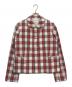 COMME des GARCONS GIRL（コムデギャルソンガール）の古着「丸襟チェックジャケット」｜レッド
