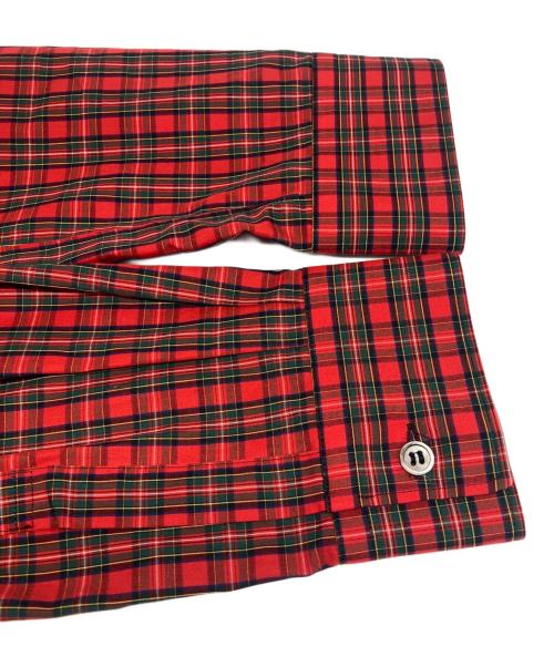 COMME des GARCONS GIRL（コムデギャルソンガール）COMME des GARCONS GIRL (コムデギャルソンガール) 丸襟チェックシャツ レッド サイズ:Lの古着・服飾アイテム