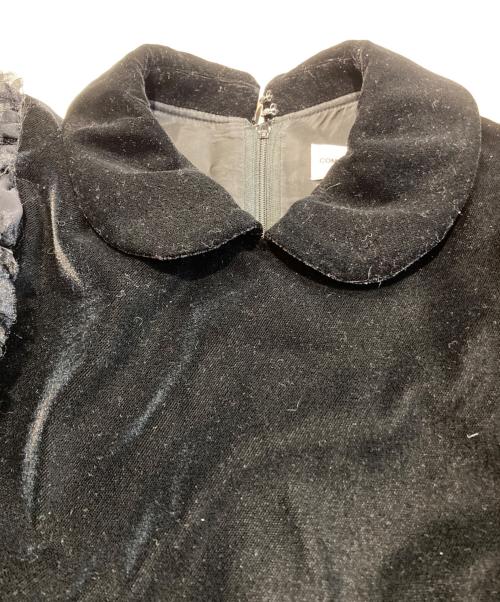 COMME des GARCONS GIRL（コムデギャルソンガール）COMME des GARCONS GIRL (コムデギャルソンガール) 切替ベロアワンピース ブラック サイズ:Mの古着・服飾アイテム