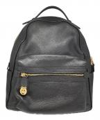 COACHコーチ）の古着「ターンロックレザーリュック」｜ブラック