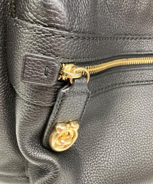 COACH（コーチ）COACH (コーチ) ターンロックレザーリュック ブラックの古着・服飾アイテム