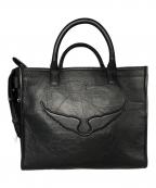 Zadig&Voltaireザディグエヴォルテール）の古着「Angel カーフスキン2wayトートバッグ」｜ブラック