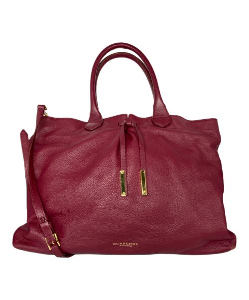 BURBERRY（バーバリー）BURBERRY (バーバリー) 2WAYバッグ レッド サイズ:サイズ詳細参照の古着・服飾アイテム