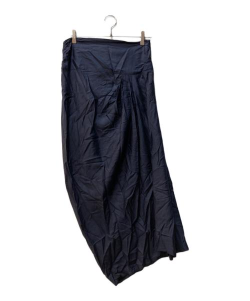 DRIES VAN NOTEN（ドリスヴァンノッテン）DRIES VAN NOTEN (ドリスヴァンノッテン) シルク スカート ネイビー サイズ:Mの古着・服飾アイテム
