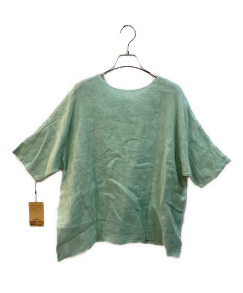 BEARDSLEY（ビアズリー）BEARDSLEY (ビアズリー) カヤ前後ブラウス グリーン サイズ:FREE 未使用品の古着・服飾アイテム