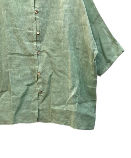 BEARDSLEY（ビアズリー）BEARDSLEY (ビアズリー) カヤ前後ブラウス グリーン サイズ:FREE 未使用品の古着・服飾アイテム