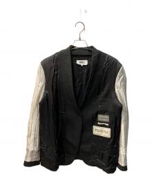 MM6 Maison Margiela（エムエムシックスメゾンマルジェラ）の古着「リバーシブルパデットジャケットテーラードジャケット」｜ブラック