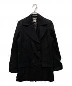 ANN DEMEULEMEESTER×10 corso como COMME des GARCONSアンドゥムルメステール×ディエチコルソコモ・コムデギャルソン）の古着「ダブルコート」｜ブラック