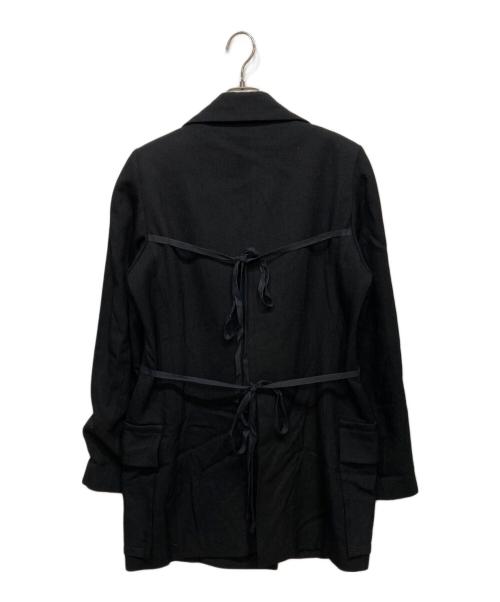 ANN DEMEULEMEESTER（アンドゥムルメステール）ANN DEMEULEMEESTER (アンドゥムルメステール) 10 corso como COMME des GARCONS (ディエチコルソコモ・コムデギャルソン) ダブルコート ブラック サイズ:36の古着・服飾アイテム