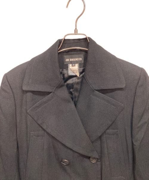 ANN DEMEULEMEESTER（アンドゥムルメステール）ANN DEMEULEMEESTER (アンドゥムルメステール) 10 corso como COMME des GARCONS (ディエチコルソコモ・コムデギャルソン) ダブルコート ブラック サイズ:36の古着・服飾アイテム