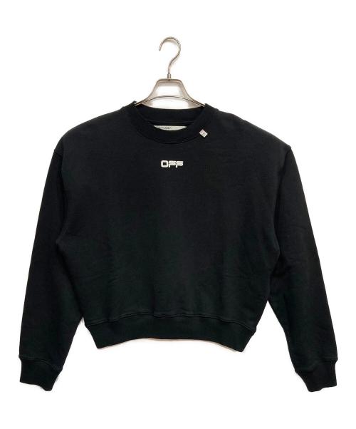 OFFWHITE（オフホワイト）OFFWHITE (オフホワイト) wavy line sweatshirt ブラック サイズ:sの古着・服飾アイテム
