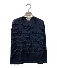 COMME des GARCONS COMME des GARCONS（コムデギャルソン コムデギャルソン）の古着「リボン カットソー」｜ネイビー