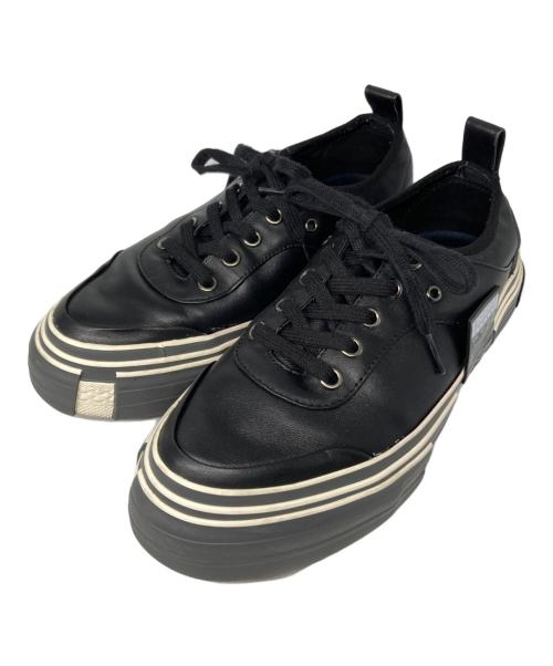 YOHJI YAMAMOTO（ヨウジヤマモト）YOHJI YAMAMOTO (ヨウジヤマモト) VESSEL (ベセル) コラボローカットスニーカー ブラック サイズ:25cm / US6の古着・服飾アイテム