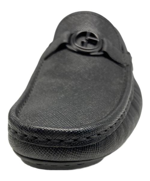 GIORGIO ARMANI（ジョルジョアルマーニ）GIORGIO ARMANI (ジョルジョアルマーニ) モカシンシューズ ブラック サイズ:7の古着・服飾アイテム