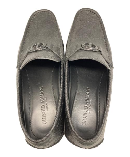 GIORGIO ARMANI（ジョルジョアルマーニ）GIORGIO ARMANI (ジョルジョアルマーニ) モカシンシューズ ブラック サイズ:7の古着・服飾アイテム