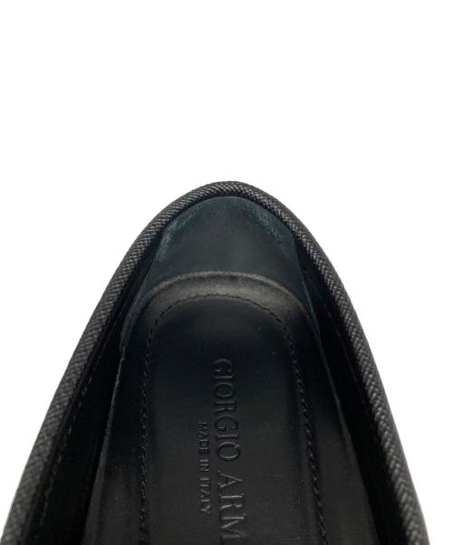 GIORGIO ARMANI（ジョルジョアルマーニ）GIORGIO ARMANI (ジョルジョアルマーニ) モカシンシューズ ブラック サイズ:7の古着・服飾アイテム
