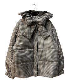 Whinny（ホワイニー）の古着「爆リボンわたあめアウター」｜グレー