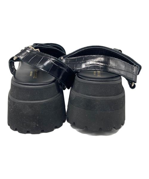 JUNYA WATANABE COMME des GARCONS（(ジュンヤワタナベ コムデギャルソン）JUNYA WATANABE COMME des GARCONS ((ジュンヤワタナベ コムデギャルソン) レザーストラップサンダル ブラック サイズ:4の古着・服飾アイテム