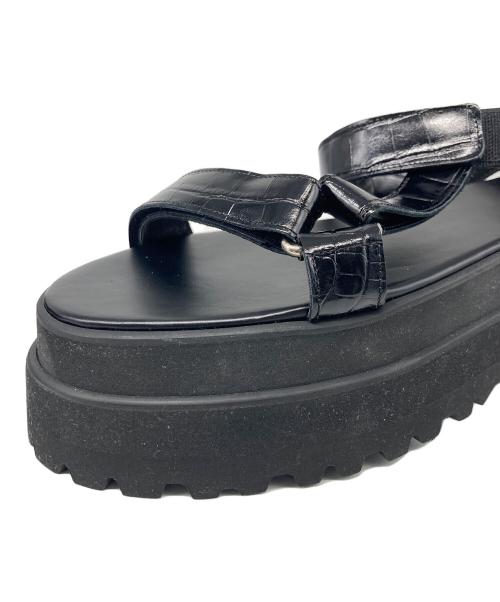 JUNYA WATANABE COMME des GARCONS（(ジュンヤワタナベ コムデギャルソン）JUNYA WATANABE COMME des GARCONS ((ジュンヤワタナベ コムデギャルソン) レザーストラップサンダル ブラック サイズ:4の古着・服飾アイテム