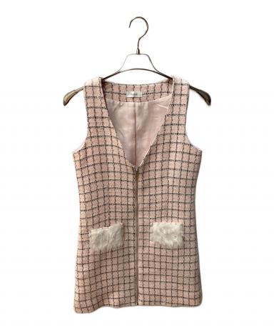 中古・古着通販】darich (ダーリッチ) フロントファスナーツイードミニ