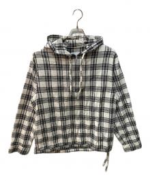 BAL（バル）の古着「PULLOVER MEXICAN HOODED SHIRT」｜ホワイト×ブラック