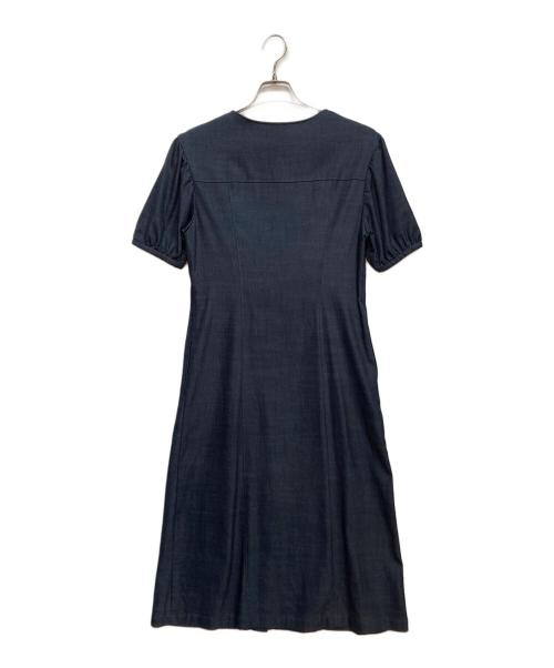 23区（ニジュウサンク）23区 (ニジュウサンク) リヨセルデニム ワンピース インディゴ サイズ:Ｍの古着・服飾アイテム