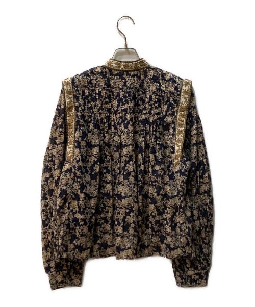 ISABEL MARANT ETOILE（イザベルマランエトワール）ISABEL MARANT ETOILE (イザベルマランエトワール) VEGA：総柄ブラウス ネイビー サイズ:34の古着・服飾アイテム