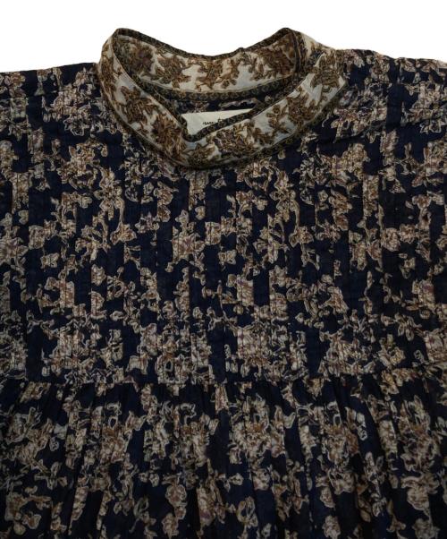 ISABEL MARANT ETOILE（イザベルマランエトワール）ISABEL MARANT ETOILE (イザベルマランエトワール) VEGA：総柄ブラウス ネイビー サイズ:34の古着・服飾アイテム