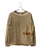 REMI RELIEF×BRIEFINGレミレリーフ×ブリーフィング）の古着「ロング スリーブ カットソー」｜ベージュ