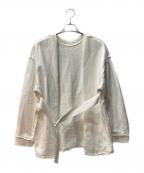 PERVERZEパーバーズ）の古着「オープン スウェット カーディガン」｜ホワイト