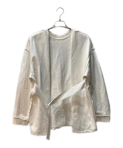 PERVERZE（パーバーズ）PERVERZE (パーバーズ) オープン スウェット カーディガン ホワイト サイズ:FREEの古着・服飾アイテム