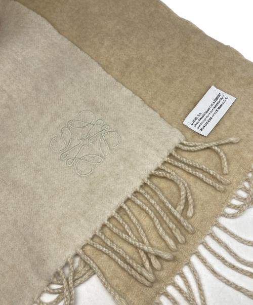 LOEWE（ロエベ）LOEWE (ロエベ) アナグラム カシミヤ混マフラー ベージュの古着・服飾アイテム