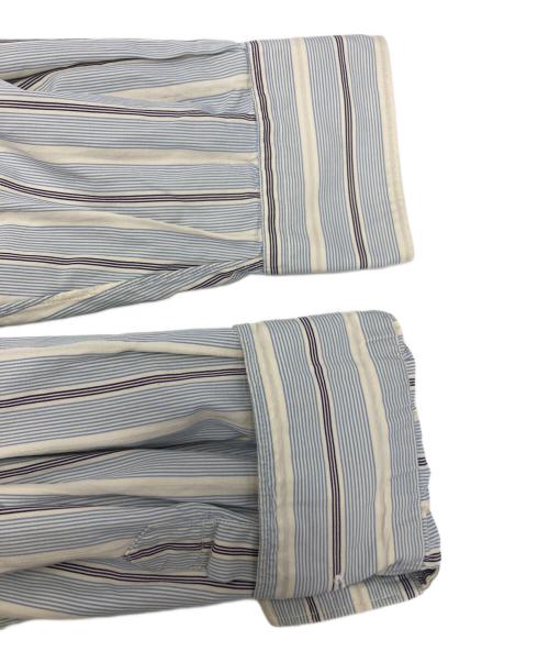 COMME des GARCONS SHIRT（コムデギャルソンシャツ）COMME des GARCONS SHIRT (コムデギャルソンシャツ) 90s ストライプロングスリーブシャツ ホワイト×ブルー サイズ:Lの古着・服飾アイテム