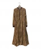 Sonny Labelサニーレーベル）の古着「ダマスク プリント ワンピース」｜ベージュ