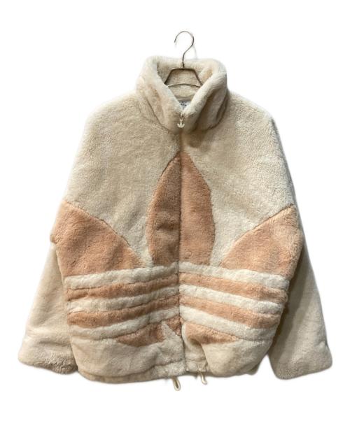 adidas（アディダス）adidas (アディダス) FUR JACKET ベージュ サイズ:XOの古着・服飾アイテム