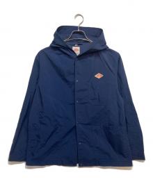 DANTON（ダントン）の古着「ナイロンスナップフーデットジャケット」｜ネイビー