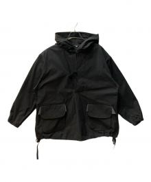HAVERSACK（ハバーサック）の古着「高密度 ツイル アノラック パーカ」｜ブラック