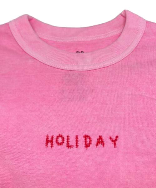 holiday（ホリデー）holiday (ホリデー) SUPER FINE DRY S/S T-SHIRT ピンク サイズ:Mの古着・服飾アイテム
