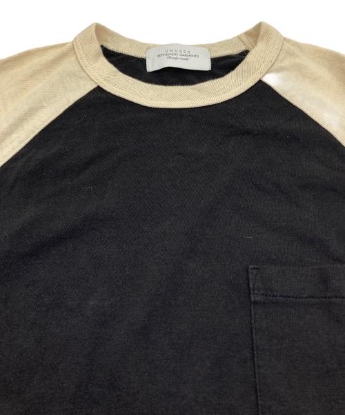 UNUSED（アンユーズド）UNUSED (アンユーズド) Raglan long sleeve T-shirt ブラック サイズ:2の古着・服飾アイテム