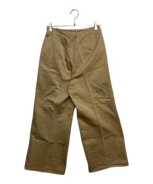 AURALEE（オーラリー）AURALEE (オーラリー) WASHED FINX CHINO WIDE TUCK PANTS チノタックワイドパンツ  ベージュ サイズ:1の古着・服飾アイテム