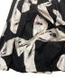 中古・古着 COMME des GARCONS (コムデギャルソン) リボン柄 オーバーシルエットドローストリング スカート ブラック サイズ:M：35000円